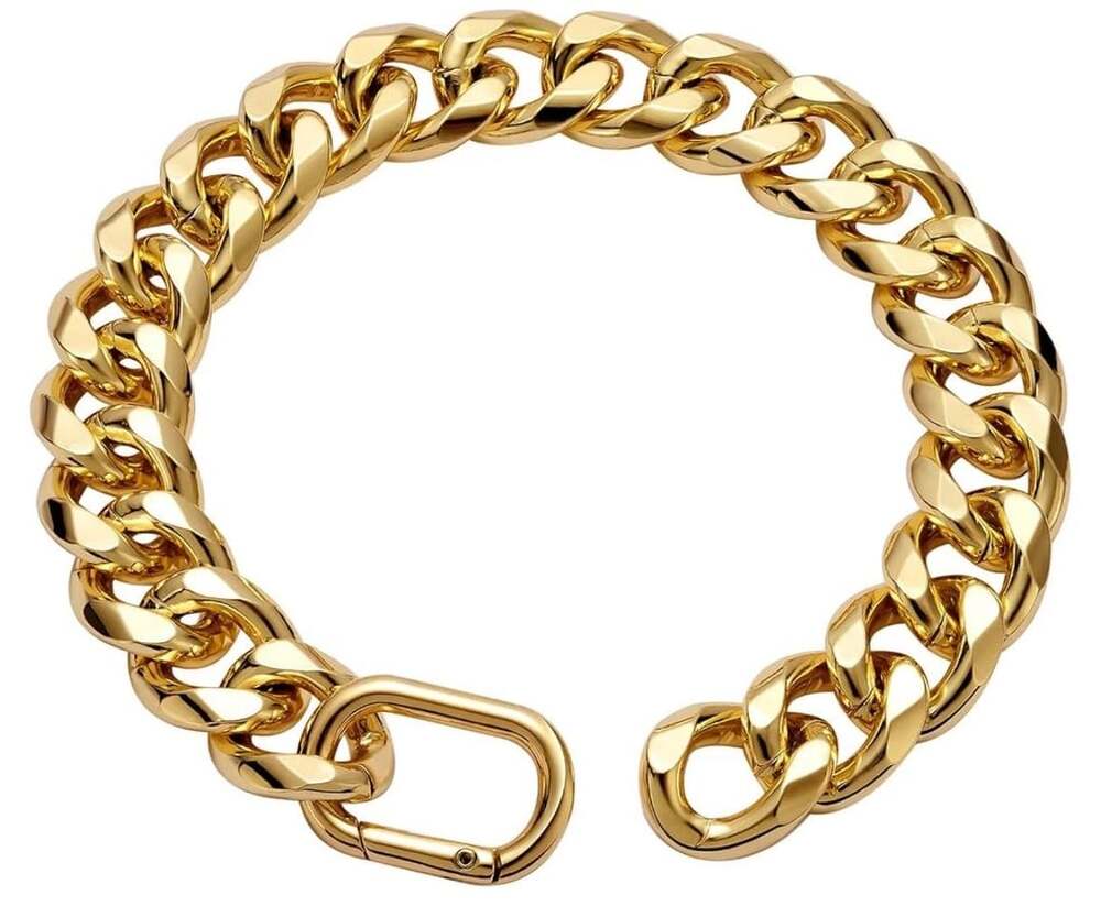 Woofuu 19Mm Thick Gold Dog Chain Collar 26 Inches Length